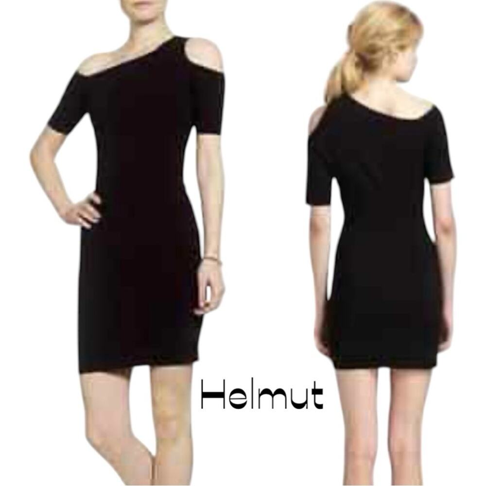 Helmut Black BodyCon Cut Out Mini Dress NWOT Size SP